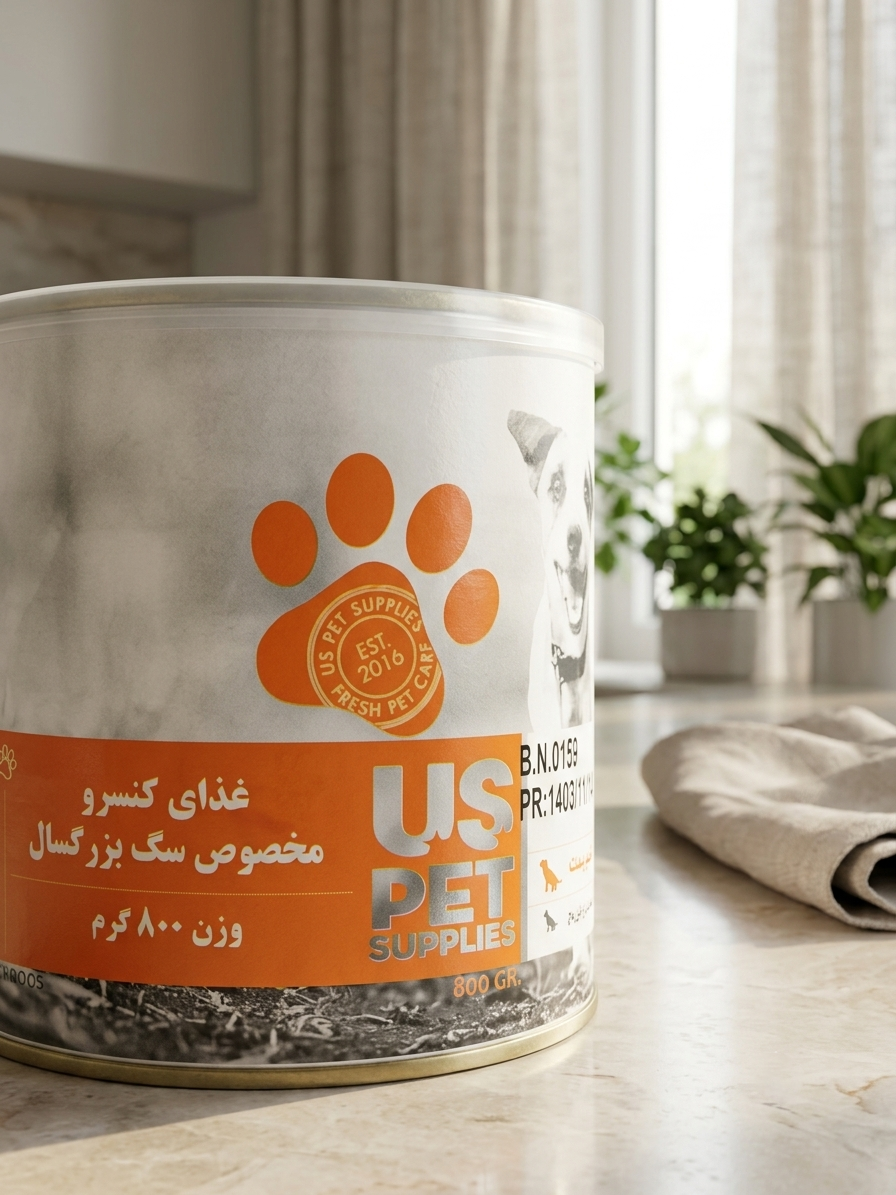 کنسرو سگ یو اس پت با طعم سیرابی 800 گرم (US Pet Tripe 800g) | غذای مرطوب سگ با طعم سیرابی مناسب سگ‌ بالغ